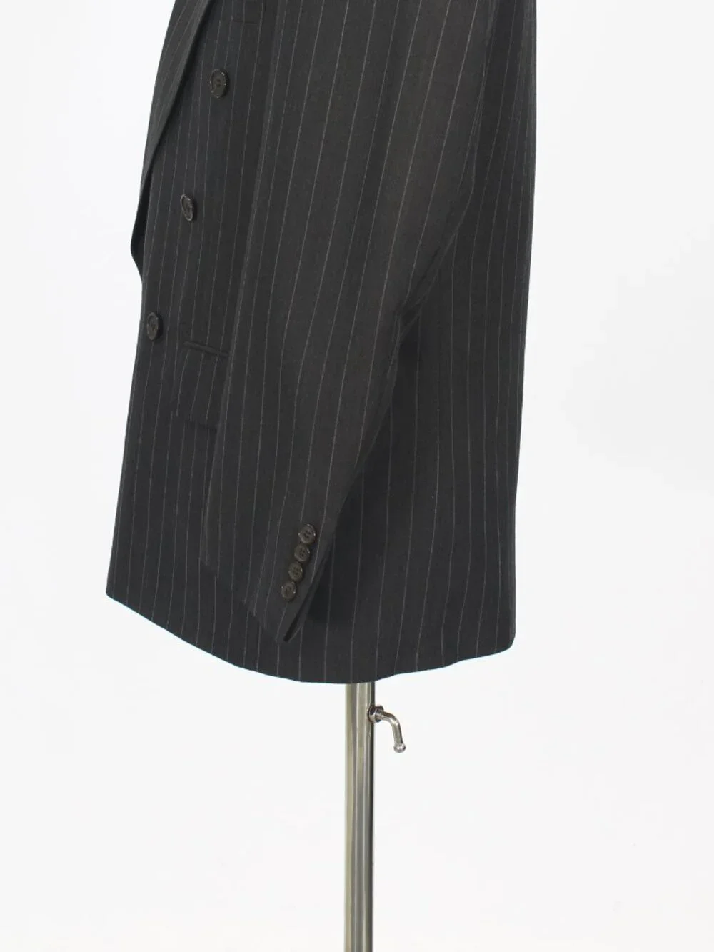 Tom Tailor 38S 32x30 Brown Full Suit Double-Breasted Stripe R963